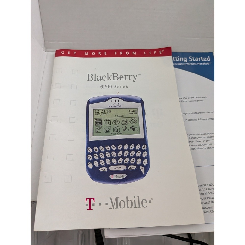 T-Mobile Blackberry 6230 Handheld Phone + Box + Accessories Prop Phone Untested - Picture 2 of 15
